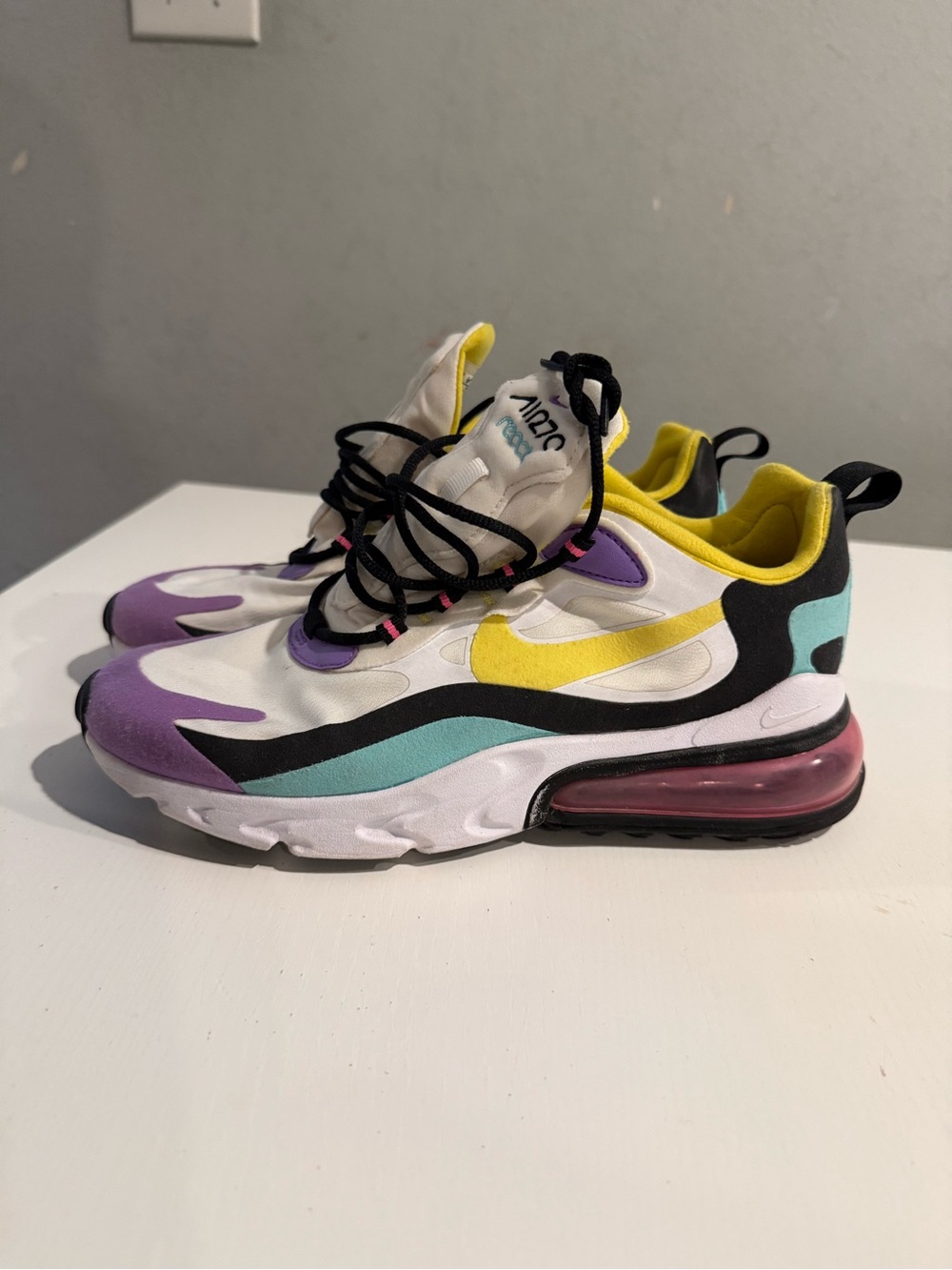 Nike Air Max 270 React SE Sneakers - White/Yellow/Purple